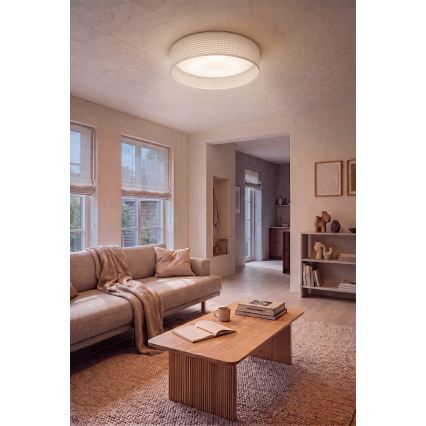 Brilagi - LED Stmívatelné stropní svítidlo VELVET SMARTIX LED/36W/230V 3000-6000K pr. 55 cm krémová Wi-Fi Tuya Beacon + dálkové ovládání