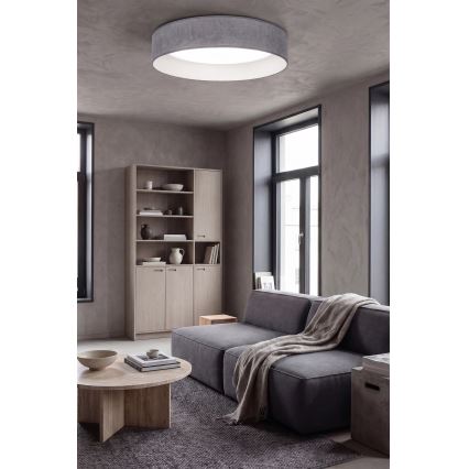 Brilagi - LED Stmívatelné stropní svítidlo VELVET SMARTIX LED/36W/230V 3000-6000K pr. 55 cm šedá Wi-Fi Tuya Beacon + dálkové ovládání