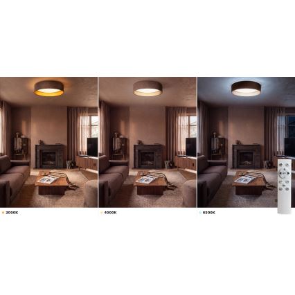 BRILAGI - LED Stmívatelné stropní svítidlo VELVET SMART VARI LED/24W/230V 3000-6500K pr. 45 cm hnědá/zlatá + dálkové ovládání