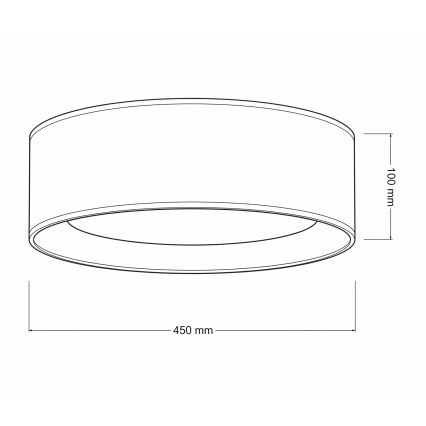 Brilagi - LED Stmívatelné stropní svítidlo VELVET SMART VARI LED/24W/230V 3000-6500K pr. 45 cm modrá/zlatá + dálkové ovládání