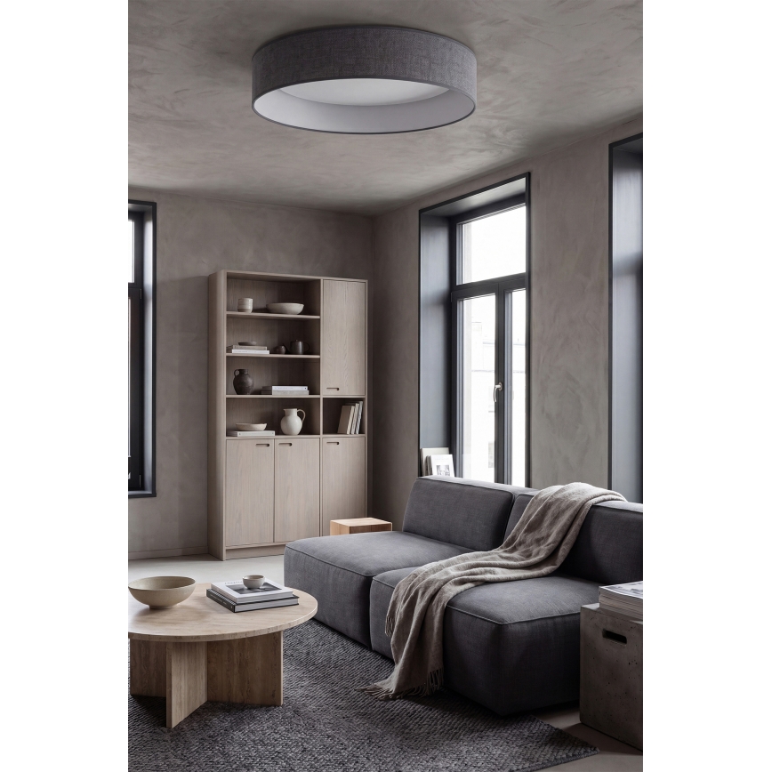 Brilagi - LED Stmívatelné stropní svítidlo VELVET SMART VARI LED/24W/230V 3000-6500K pr. 45 cm šedá + dálkové ovládání