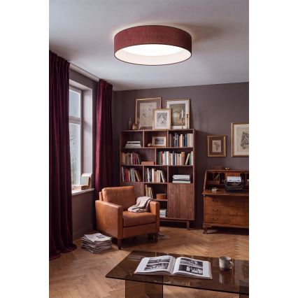 BRILAGI - LED Stmívatelné stropní svítidlo VELVET SMART VARI LED/24W/230V 3000-6500K pr. 45 cm vínová + dálkové ovládání