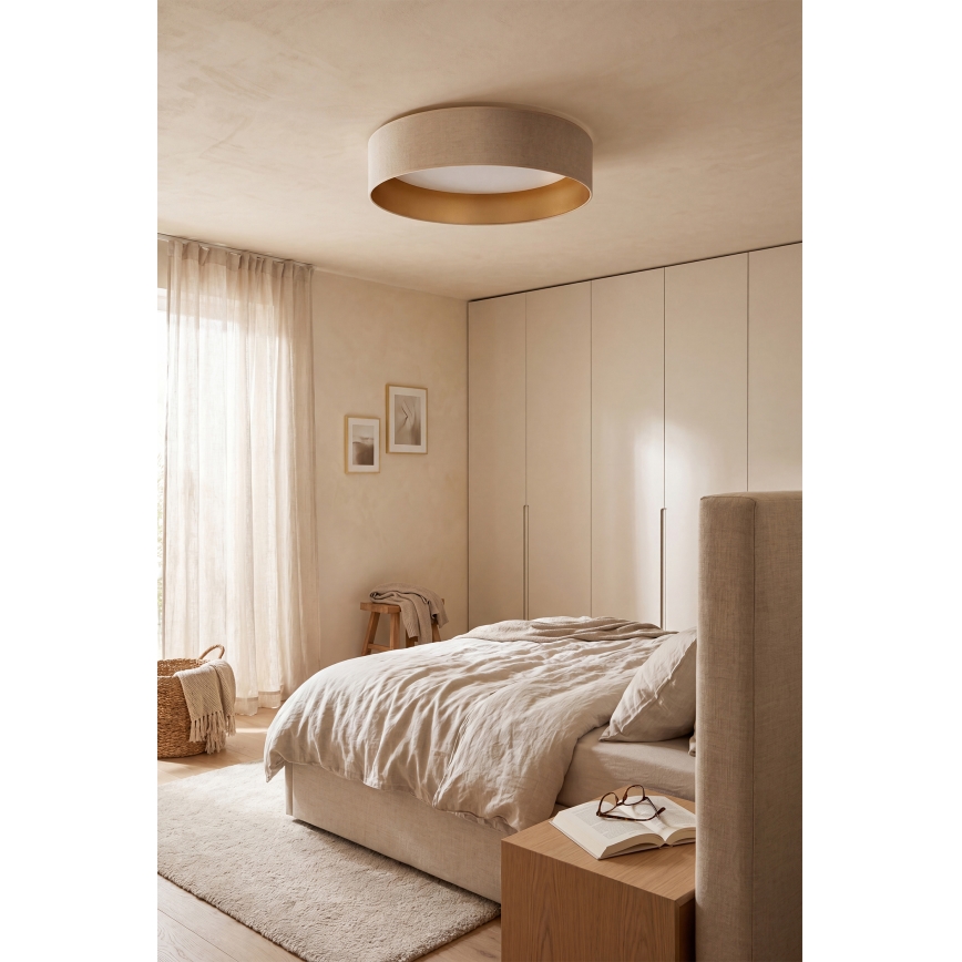 Brilagi - LED Stmívatelné stropní svítidlo VELVET SMART VARI LED/36W/230V 3000-6500K pr. 55 cm krémová/zlatá + dálkové ovládání