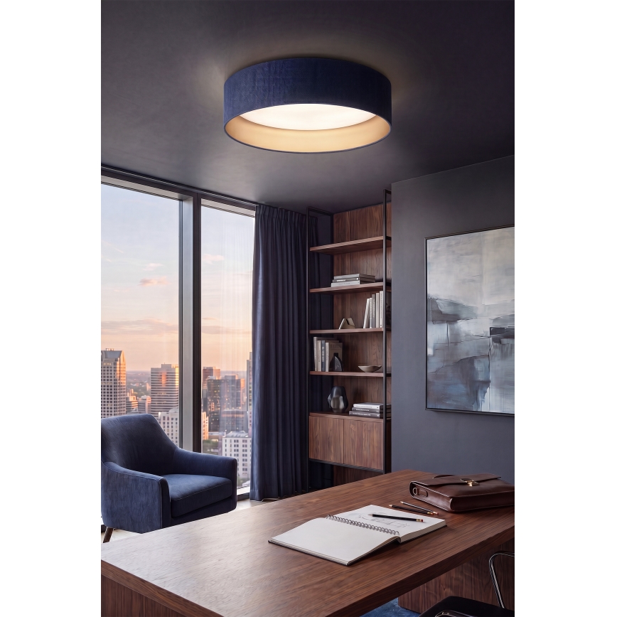 Brilagi - LED Stmívatelné stropní svítidlo VELVET SMART VARI LED/36W/230V 3000-6500K pr. 55 cm modrá/zlatá + dálkové ovládání