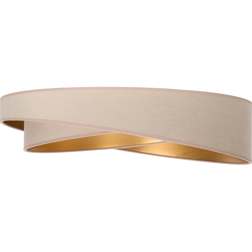 BRILAGI - LED Stmívatelné stropní svítidlo VELVET TWIST LED/36W/230V 3000-6000K pr. 65 cm Wi-Fi Tuya Beacon béžová/zlatá + dálkové ovládání
