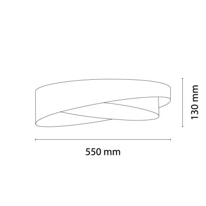 BRILAGI - LED Stmívatelné stropní svítidlo VELVET TWIST LED/36W/230V 3000-6000K pr. 65 cm Wi-Fi Tuya Beacon béžová/zlatá + dálkové ovládání
