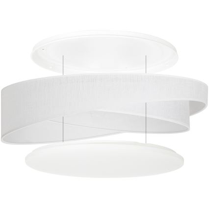 BRILAGI - LED Stmívatelné stropní svítidlo VELVET TWIST LED/36W/230V 3000-6000K pr. 65 cm Wi-Fi Tuya Beacon bílá + dálkové ovládání