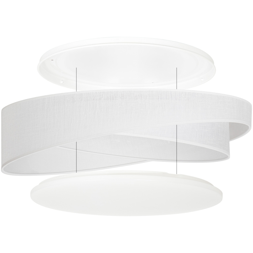 BRILAGI - LED Stmívatelné stropní svítidlo VELVET TWIST LED/36W/230V 3000-6000K pr. 65 cm Wi-Fi Tuya Beacon bílá + dálkové ovládání