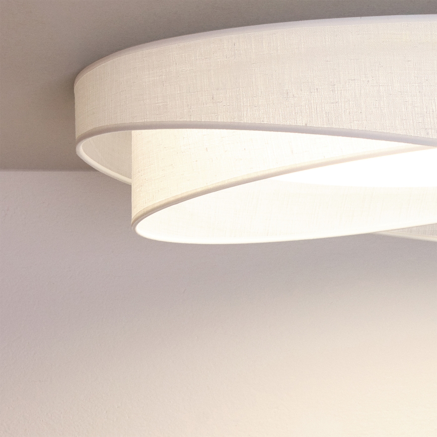 BRILAGI - LED Stmívatelné stropní svítidlo VELVET TWIST LED/36W/230V 3000-6000K pr. 65 cm Wi-Fi Tuya Beacon bílá + dálkové ovládání