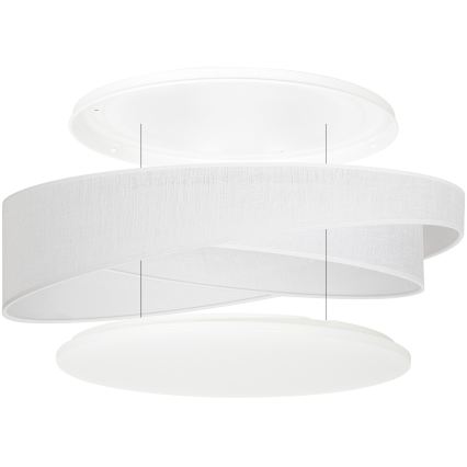 BRILAGI - LED Stmívatelné stropní svítidlo VELVET TWIST LED/36W/230V 3000-6000K pr. 65 cm Wi-Fi Tuya Beacon bílá + dálkové ovládání