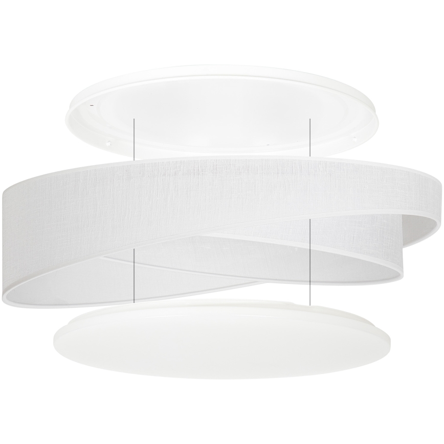 BRILAGI - LED Stmívatelné stropní svítidlo VELVET TWIST LED/36W/230V 3000-6000K pr. 65 cm Wi-Fi Tuya Beacon bílá + dálkové ovládání