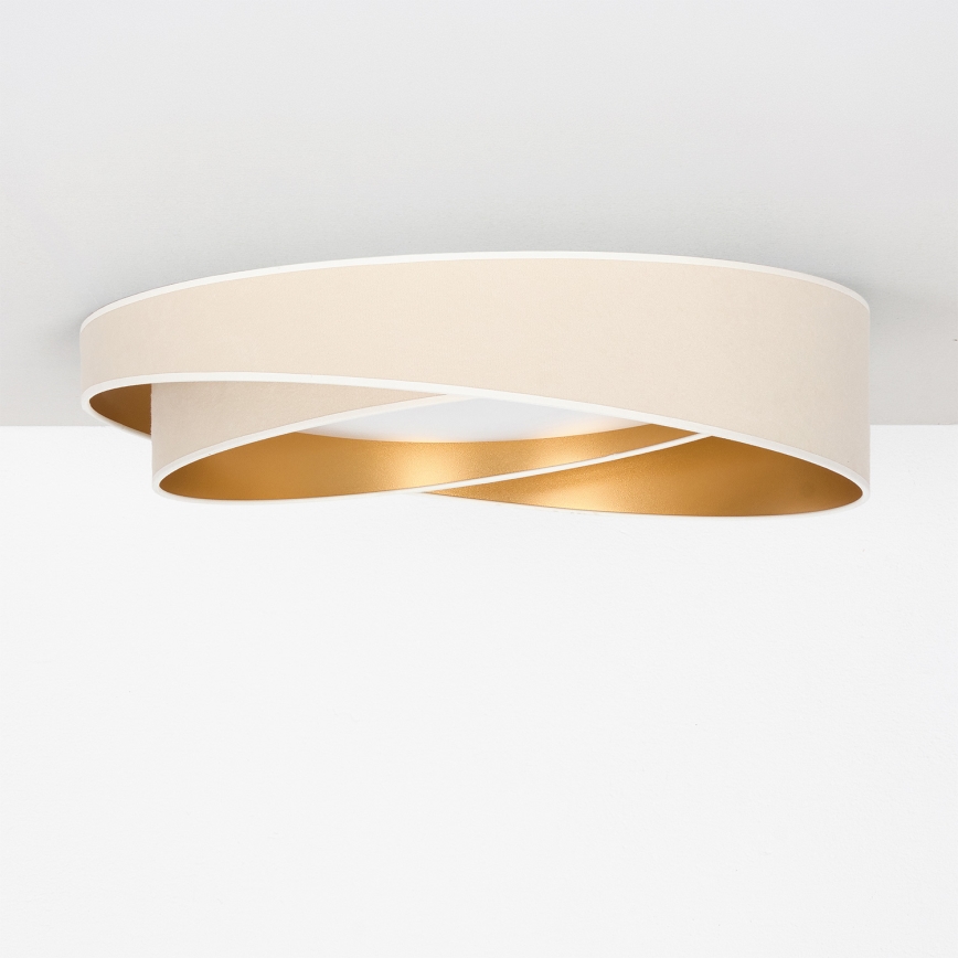 BRILAGI - LED Stmívatelné stropní svítidlo VELVET TWIST LED/36W/230V 3000-6000K pr. 65 cm Wi-Fi Tuya Beacon bílá/zlatá + dálkové ovládání