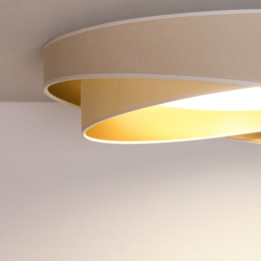 BRILAGI - LED Stmívatelné stropní svítidlo VELVET TWIST LED/36W/230V 3000-6000K pr. 65 cm Wi-Fi Tuya Beacon bílá/zlatá + dálkové ovládání