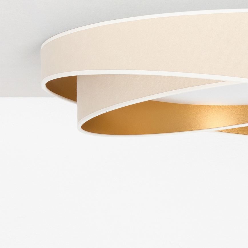 BRILAGI - LED Stmívatelné stropní svítidlo VELVET TWIST LED/36W/230V 3000-6000K pr. 65 cm Wi-Fi Tuya Beacon bílá/zlatá + dálkové ovládání