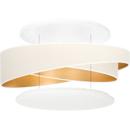 BRILAGI - LED Stmívatelné stropní svítidlo VELVET TWIST LED/36W/230V 3000-6000K pr. 65 cm Wi-Fi Tuya Beacon bílá/zlatá + dálkové ovládání