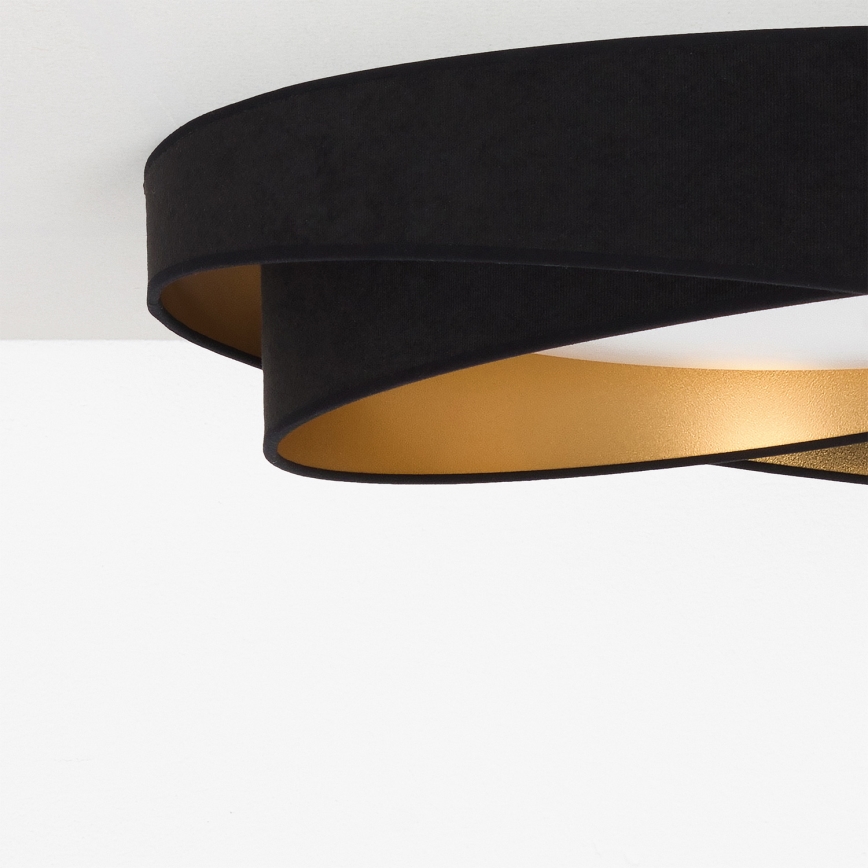 BRILAGI - LED Stmívatelné stropní svítidlo VELVET TWIST LED/36W/230V 3000-6000K pr. 65 cm Wi-Fi Tuya Beacon černá/zlatá + dálkové ovládání