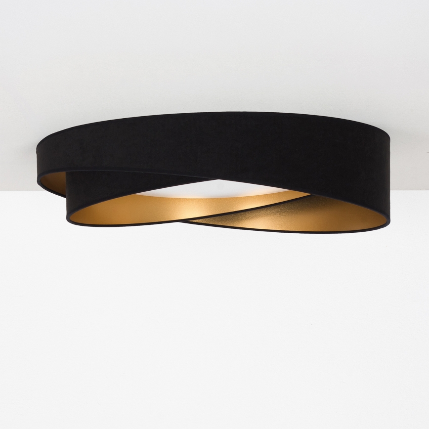 BRILAGI - LED Stmívatelné stropní svítidlo VELVET TWIST LED/36W/230V 3000-6000K pr. 65 cm Wi-Fi Tuya Beacon černá/zlatá + dálkové ovládání