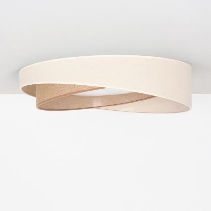 BRILAGI - LED Stmívatelné stropní svítidlo VELVET TWIST LED/36W/230V 3000-6000K pr. 65 cm Wi-Fi Tuya Beacon krémová/béžová + dálkové ovládání