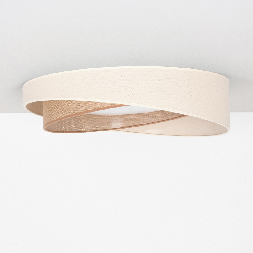 BRILAGI - LED Stmívatelné stropní svítidlo VELVET TWIST LED/36W/230V 3000-6000K pr. 65 cm Wi-Fi Tuya Beacon krémová/béžová + dálkové ovládání