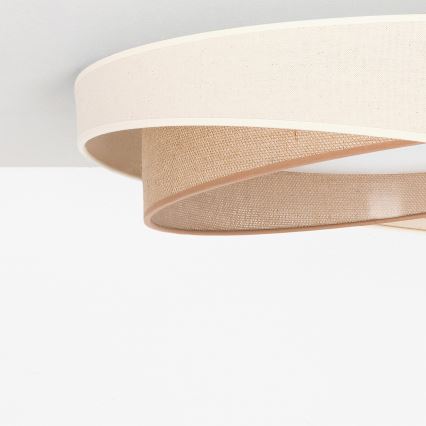 BRILAGI - LED Stmívatelné stropní svítidlo VELVET TWIST LED/36W/230V 3000-6000K pr. 65 cm Wi-Fi Tuya Beacon krémová/béžová + dálkové ovládání
