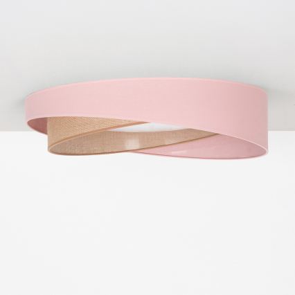 BRILAGI - LED Stmívatelné stropní svítidlo VELVET TWIST LED/36W/230V 3000-6000K pr. 65 cm Wi-Fi Tuya Beacon růžová/béžová + dálkové ovládání