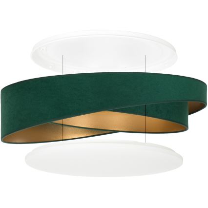 BRILAGI - LED Stmívatelné stropní svítidlo VELVET TWIST LED/36W/230V 3000-6000K pr. 65 cm Wi-Fi Tuya Beacon zelená/zlatá + dálkové ovládání
