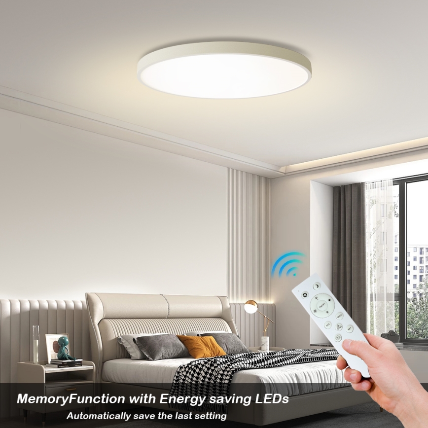 Brilagi - LED Stmívatelné stropní svítidlo POOL SMART LED/100W/230V 3000-6000K pr. 80 cm Wi-Fi Tuya bílá + dálkové ovládání
