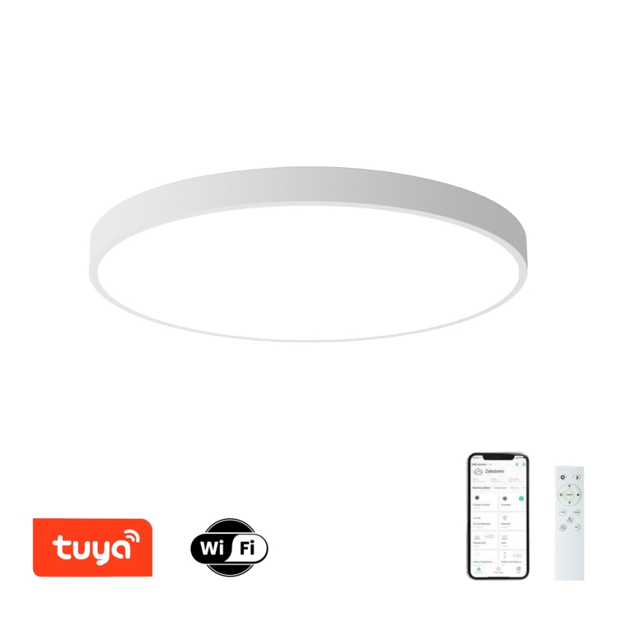 Brilagi - LED Stmívatelné stropní svítidlo POOL SMART LED/100W/230V 3000-6000K pr. 80 cm Wi-Fi Tuya bílá + dálkové ovládání