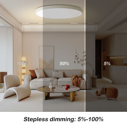 Brilagi - LED Stmívatelné stropní svítidlo POOL SMART LED/128W/230V 3000-6000K pr. 100 cm Wi-Fi Tuya bílá + dálkové ovládání