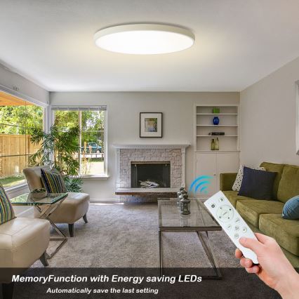 Brilagi - LED Stmívatelné stropní svítidlo POOL SMART LED/128W/230V 3000-6000K pr. 100 cm Wi-Fi Tuya bílá + dálkové ovládání
