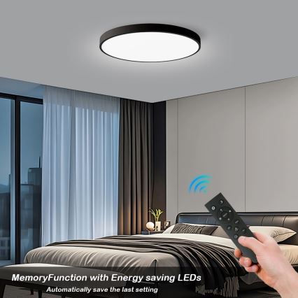 Brilagi - LED Stmívatelné stropní svítidlo POOL SMART LED/128W/230V 3000-6000K pr. 100 cm Wi-Fi Tuya černá + dálkové ovládání