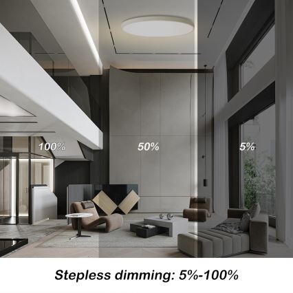 Brilagi - LED Stmívatelné stropní svítidlo POOL SMART LED/180W/230V 3000-6000K pr. 120 cm Wi-Fi Tuya bílá + dálkové ovládání