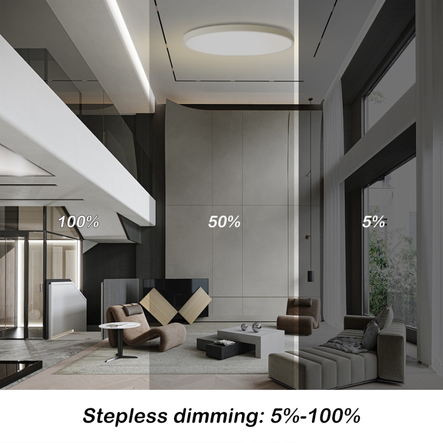 Brilagi - LED Stmívatelné stropní svítidlo POOL SMART LED/180W/230V 3000-6000K pr. 120 cm Wi-Fi Tuya bílá + dálkové ovládání