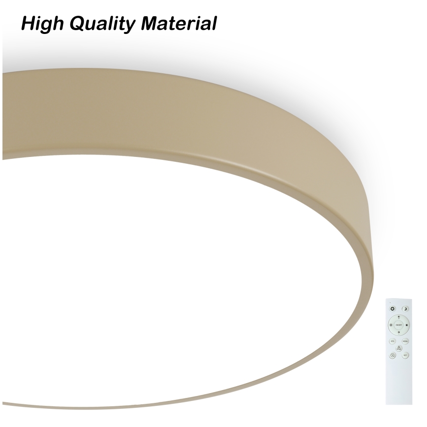 Brilagi - LED Stmívatelné stropní svítidlo POOL SMART LED/48W/230V 3000-6000K pr. 40 cm Wi-Fi Tuya béžová + dálkové ovládání