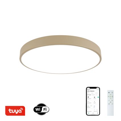 Brilagi - LED Stmívatelné stropní svítidlo POOL SMART LED/60W/230V 3000-6000K pr. 50 cm Wi-Fi Tuya béžová + dálkové ovládání