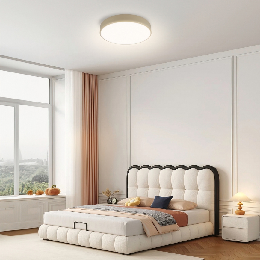 Brilagi - LED Stmívatelné stropní svítidlo POOL LED/36W/230V 3000-6000K pr. 30 cm béžová + dálkové ovládání