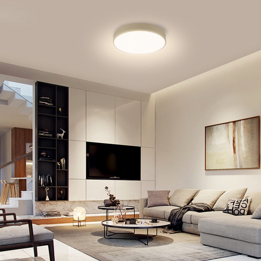 Brilagi - LED Stmívatelné stropní svítidlo POOL LED/36W/230V 3000-6000K pr. 30 cm béžová + dálkové ovládání