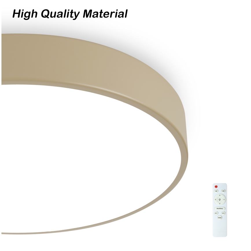 Brilagi - LED Stmívatelné stropní svítidlo POOL LED/48W/230V 3000-6000K pr. 40 cm béžová + dálkové ovládání