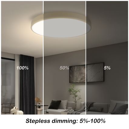 Brilagi - LED Stmívatelné stropní svítidlo POOL LED/60W/230V 3000-6000K pr. 50 cm béžová + dálkové ovládání