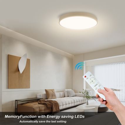 Brilagi - LED Stmívatelné stropní svítidlo POOL LED/60W/230V 3000-6000K pr. 50 cm béžová + dálkové ovládání