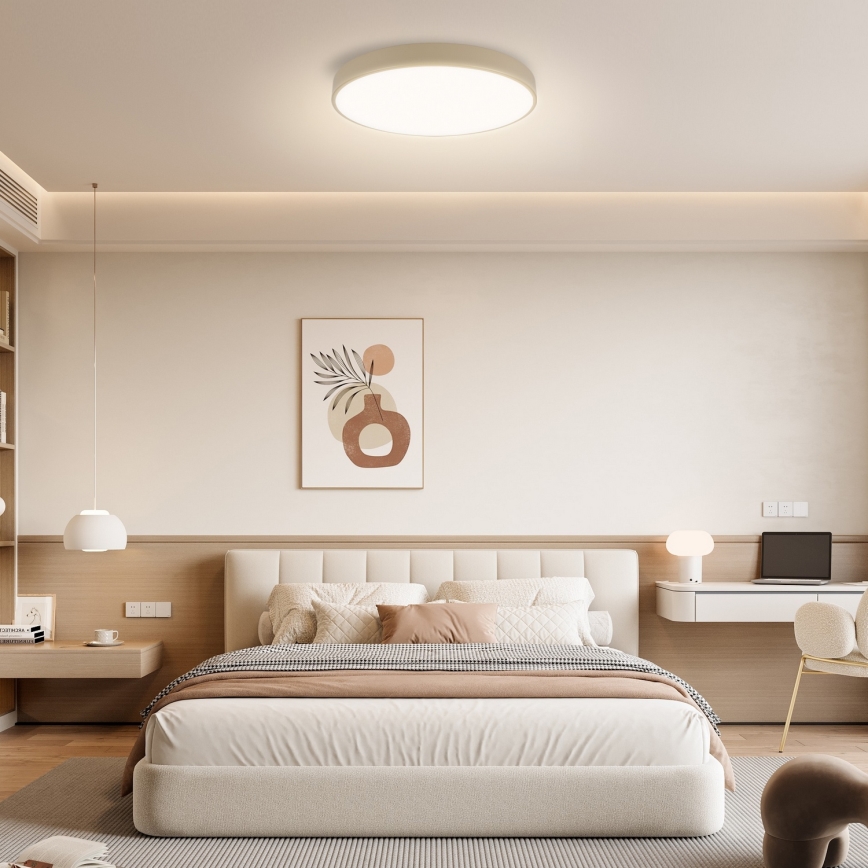 Brilagi - LED Stmívatelné stropní svítidlo POOL LED/60W/230V 3000-6000K pr. 50 cm béžová + dálkové ovládání