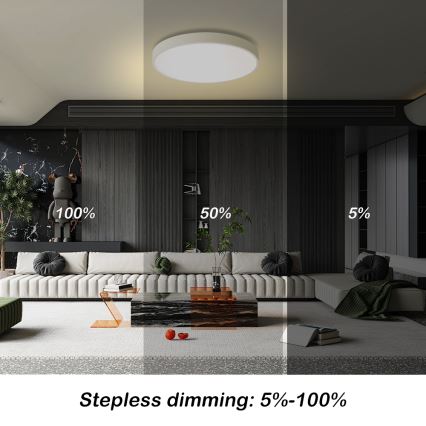 Brilagi - LED Stmívatelné stropní svítidlo POOL LED/60W/230V 3000-6000K pr. 60 cm bílá + dálkové ovládání