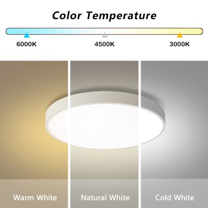 Brilagi - LED Stmívatelné stropní svítidlo POOL LED/60W/230V 3000-6000K pr. 60 cm bílá + dálkové ovládání