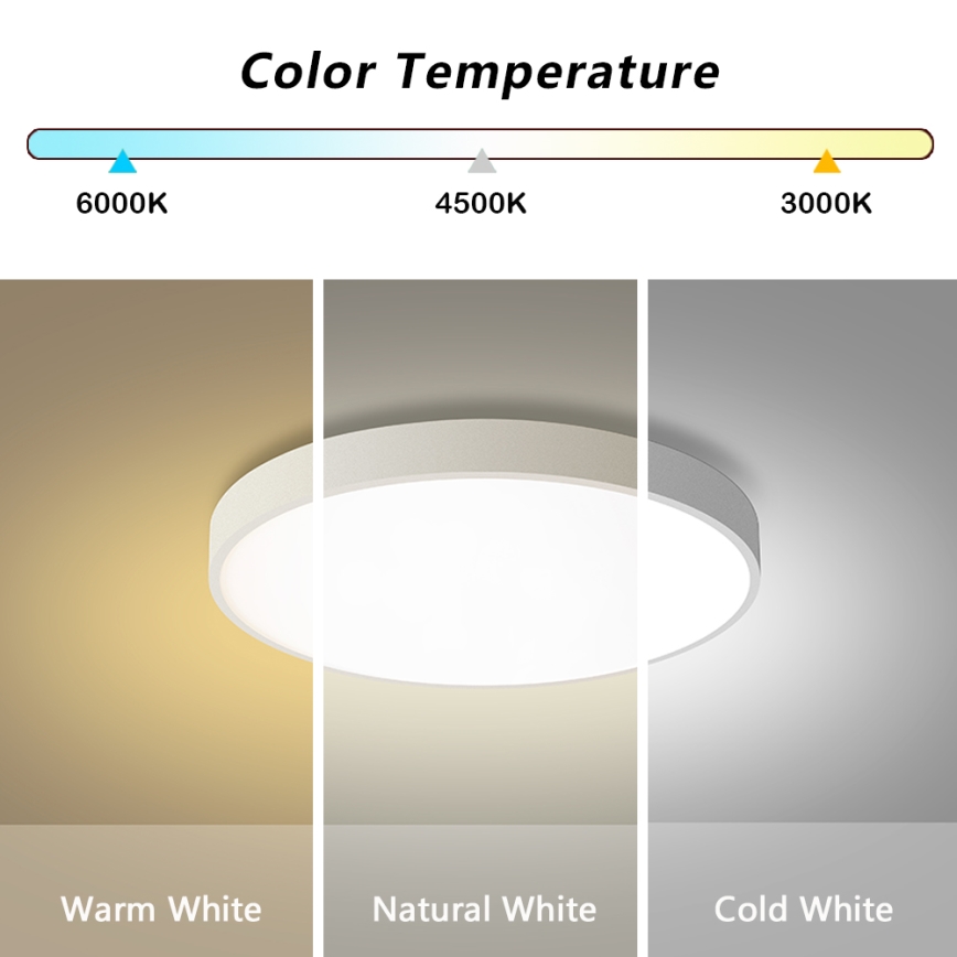 Brilagi - LED Stmívatelné stropní svítidlo POOL LED/60W/230V 3000-6000K pr. 60 cm bílá + dálkové ovládání