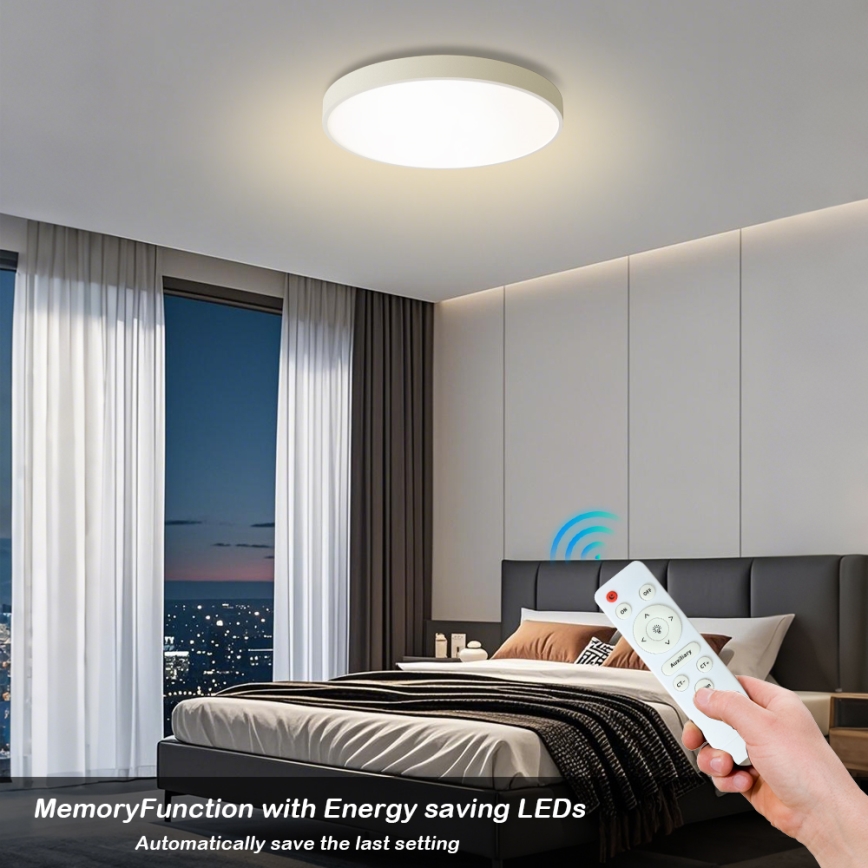 Brilagi - LED Stmívatelné stropní svítidlo POOL LED/60W/230V 3000-6000K pr. 60 cm bílá + dálkové ovládání