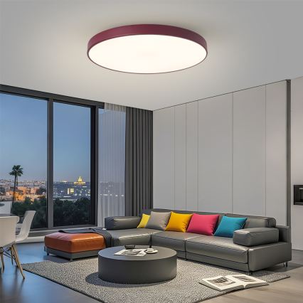 Brilagi - LED Stmívatelné svítidlo POOL SMART LED/100W/230V pr. 80 cm Wi-Fi Tuya + dálkové ovládání burgundy