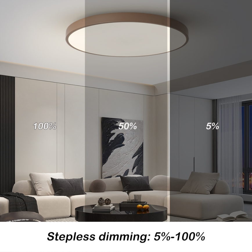 Brilagi - LED Stmívatelné svítidlo POOL SMART LED/100W/230V pr. 80 cm Wi-Fi Tuya + dálkové ovládání hnědá