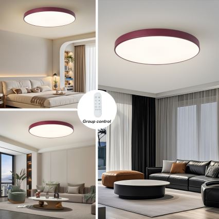 Brilagi - LED Stmívatelné svítidlo POOL SMART LED/128W/230V pr. 100 cm Wi-Fi Tuya + dálkové ovládání burgundy