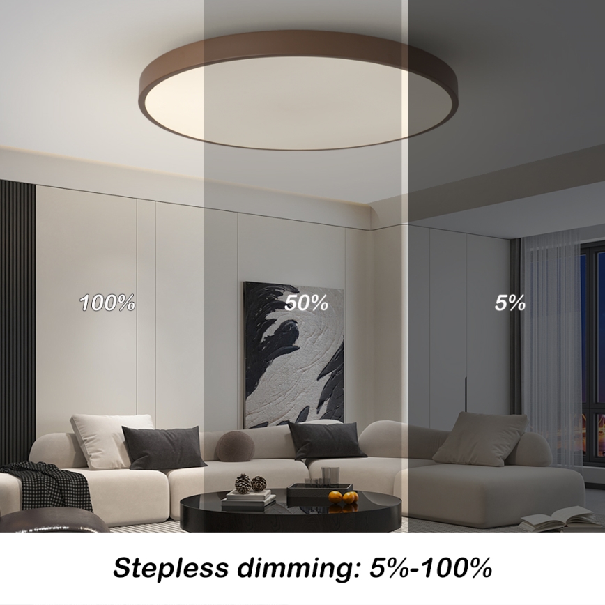 Brilagi - LED Stmívatelné svítidlo POOL SMART LED/128W/230V pr. 100 cm Wi-Fi Tuya + dálkové ovládání hnědá