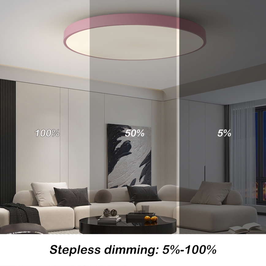 Brilagi - LED Stmívatelné svítidlo POOL SMART LED/128W/230V pr. 100 cm Wi-Fi Tuya + dálkové ovládání růžová